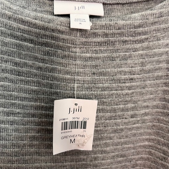 J. Jill NEW Women Textured Rayon Blend Gray  Long Sleeve Dress Easy Wear Medium - Picture 8 of 15